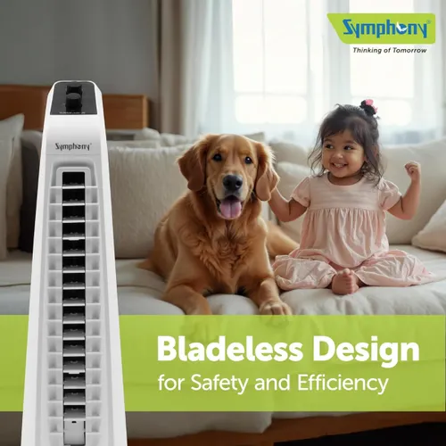 Symphony Surround Jr with Powerful 20 ft. air throw, Bladeless Turbo Throw, Enhanced Cooling & Air Quality (White) 6 Symphony Surround Jr with Powerful 20 ft. air throw, Bladeless Turbo Throw, Enhanced Cooling & Air Quality (White)