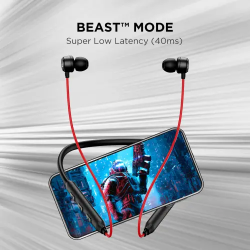 boAt Rockerz 195 Pro Bluetooth Neckband with 20 Hours Playtime, ASAP Charge (Fiery Black)