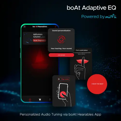 boAt Nirvana 525 ANC Bluetooth Neckband with 11mm Audio Drivers, Voice Assistant, Microphone (Celestial Blue)