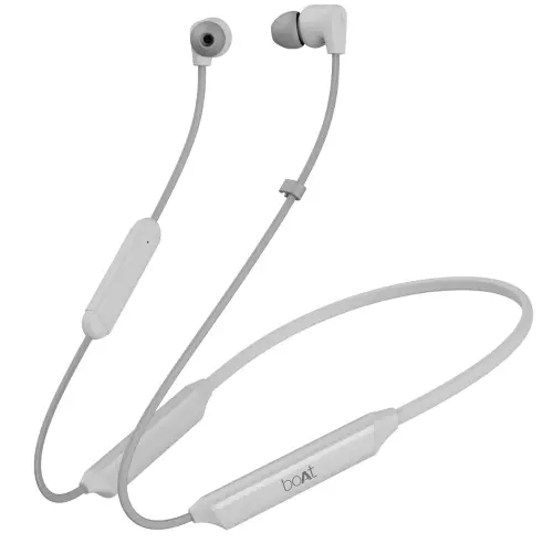 boAt Rockerz Trinity Wireless Neckband with Crystal Bionic Sound powered by HiFi DSP, 10mm Drivers, Up to 150 hours Playback (Kutch White)