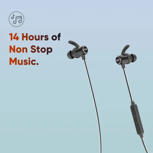 Mivi Conquer X Neckband with 14 Hours Playback, 10 mm Driver, Heavy Bass, Bluetooth 5.1, IPX5 Splash proof (Black) 2 Mivi Conquer X Neckband with 14 Hours Playback, 10 mm Driver, Heavy Bass, Bluetooth 5.1, IPX5 Splash proof (Black)