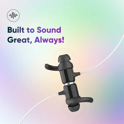 Mivi Conquer X Neckband with 14 Hours Playback, 10 mm Driver, Heavy Bass, Bluetooth 5.1, IPX5 Splash proof (Black) 4 Mivi Conquer X Neckband with 14 Hours Playback, 10 mm Driver, Heavy Bass, Bluetooth 5.1, IPX5 Splash proof (Black)