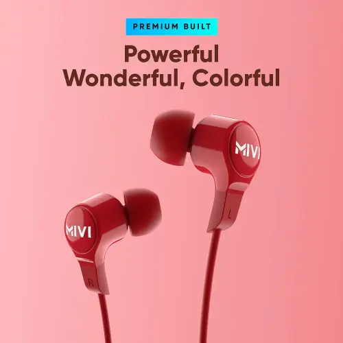 MIVI Collar 2B Wireless Neckband with 24 Hours Playback, Dual Pairing, Booming Bass (Red) 5 MIVI Collar 2B Wireless Neckband with 24 Hours Playback, Dual Pairing, Booming Bass (Red)