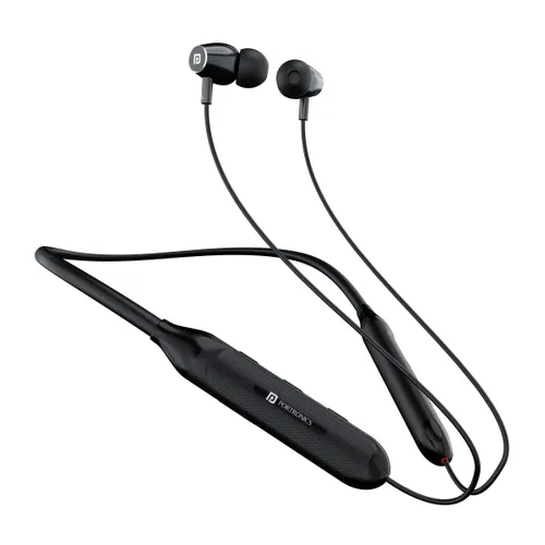 Portronics Harmonics Z7 Wireless Earphone with 40 Hours Playback, Gaming & Music Mode, 10 mm Drivers, Voice Assistant, IPX5 Rating (Black)