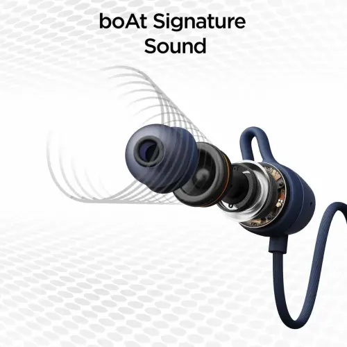 boAt Rockerz 109 Neckband with ENx Technology, ASAP Charge, IPX5 Water Resistance, 10mm Drivers (Cool Blue)