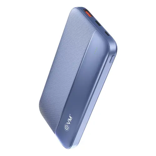 EVM EnBolt 10000mAh Power Bank | 22.5W QC+PD Fast Charging | Dual Output & Dual Input | Type-C Charging | LED Indicator (Purple)