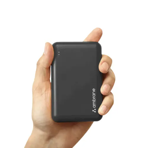 Ambrane Powerlit XL Lite | 20000mAh Pocket Power Bank | 22.5W Fast Charging | Compact & Travel-Friendly (Black)