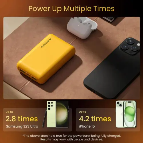 Ambrane Powerlit XL Lite | 20000mAh Pocket Power Bank | 22.5W Fast Charging | Compact & Travel-Friendly (Black) 6 Ambrane Powerlit XL Lite | 20000mAh Pocket Power Bank | 22.5W Fast Charging | Compact & Travel-Friendly (Black)