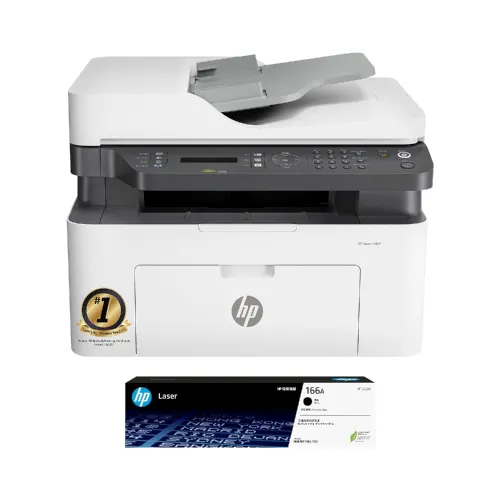 HP MFP 1188fnw All in One Laser Printer with Built-in Wi-Fi | Print, Copy, Scan, Fax Functions | White (1188FNW)