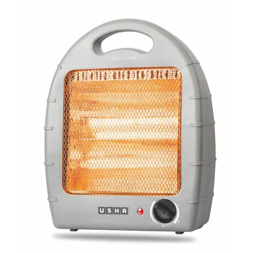Usha Halogen Room Heater with Two Heating Positions, Switch for Safety, ISI Mark (Grey)