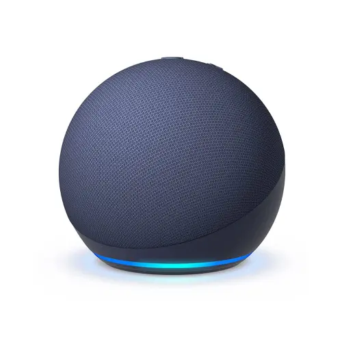 Amazon Echo Dot (5th Gen, 2023 release) Smart Speaker With 1.73â?(44 mm) Front-firing Speaker, Motion Detection, Temperature Sensor and Alexa (Blue)