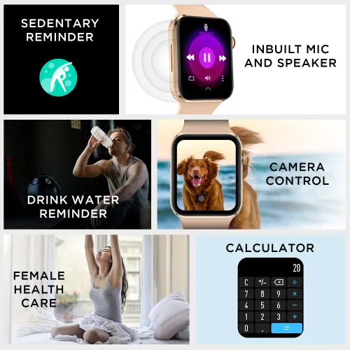 Fire-Boltt Visionary with AMOLED Display, 100+ Sports Mode, TWS Connection, Voice Assistance, IP68 Rating (Gold) 6 Fire-Boltt Visionary with AMOLED Display, 100+ Sports Mode, TWS Connection, Voice Assistance, IP68 Rating (Gold)
