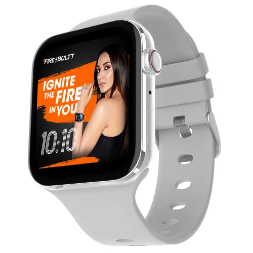 Fire-Boltt Visionary with AMOLED Display, 100+ Sports Mode, TWS Connection, Voice Assistance, IP68 Rating (Silver)
