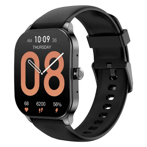 Amazfit Pop 3S Bluetooth Calling Smart Watch with AMOLED Display, IP68 Rating, SpO2, Heart Rate sensor, Up to 12 Days Battery Life (Black)