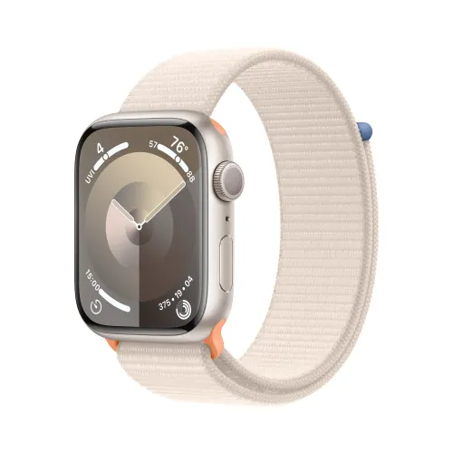 Apple Watch Series 9 (45mm, GPS) Starlight Aluminium Case with Starlight Sport Loop 2 Apple Watch Series 9 (45mm, GPS) Starlight Aluminium Case with Starlight Sport Loop