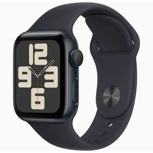 Apple Watch SE (40mm, GPS) Midnight Aluminium Case with Midnight Sport Band - S/M (Band fits 130-180mm wrists)