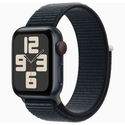 Apple Watch SE (40mm, GPS + Cellular) Midnight Aluminium Case with Midnight Sport Loop