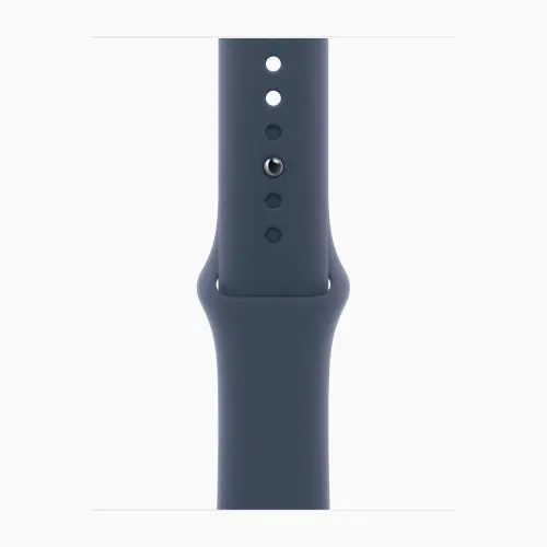 Apple Watch SE (40mm, GPS + Cellular) Silver Aluminium Case with Storm Blue Sport Band - S/M (Band fits 130-180mm wrists)