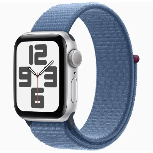 Apple Watch SE (40mm, GPS) Silver Aluminium Case with Winter Blue Sport Loop 2 Apple Watch SE (40mm, GPS) Silver Aluminium Case with Winter Blue Sport Loop
