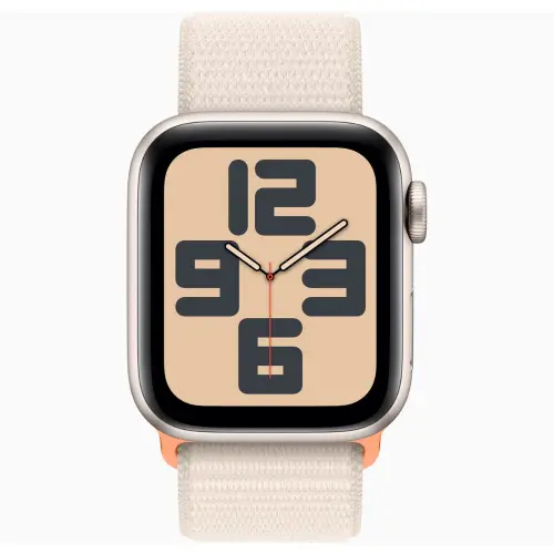 Apple Watch SE (40mm, GPS + Cellular) Starlight Aluminium Case with Starlight Sport Loop