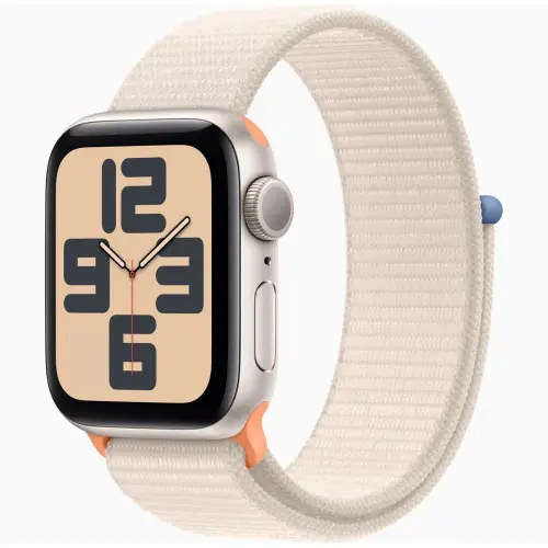 Apple Watch SE (40mm, GPS) Starlight Aluminium Case with Starlight Sport Loop