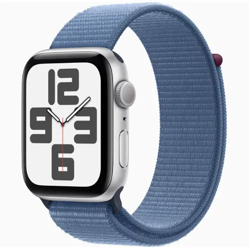 Apple Watch SE (44mm, GPS) Silver Aluminium with Winter Blue Sport Loop 2 Apple Watch SE (44mm, GPS) Silver Aluminium with Winter Blue Sport Loop
