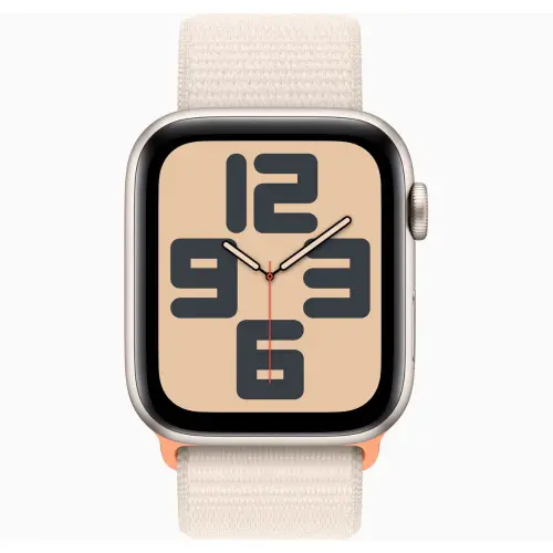 Apple Watch SE (44mm, GPS + Cellular) Starlight Aluminium Case Starlight Sport Loop