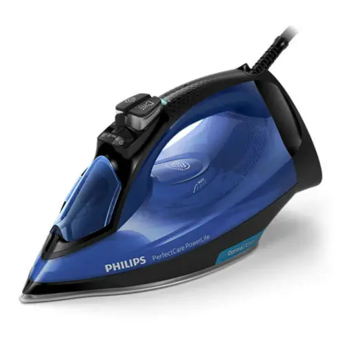 Philips PerfectCare Steam Iron with OptimalTEMP Technology, 2400 Watt, Automatic Shut-off, SteamGlide Plus Soleplate ( Blue, GC3920/24)