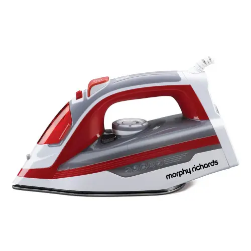 Morphy Richards Ultra Glide Steam Iron with Teflon Soleplate, 1600 Watts, Optimum Regular Steam, Vertical Steam, Self Cleaning Feature (Red)