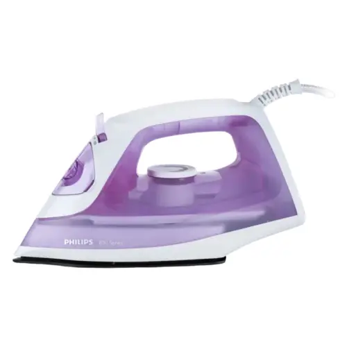 Philips Cotton Express 1250 Watts Steam Iron with 170ml water tank, 3 Tempreture Settings, Non-stick soleplate (Purple & White)