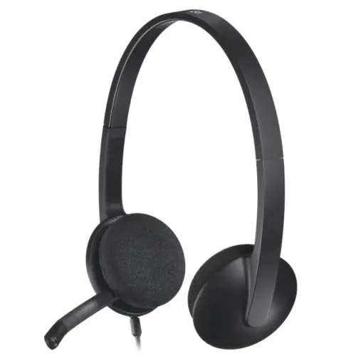 Logitech H340 USB Headset with noise-canceling microphone, USB-A connector (Black)