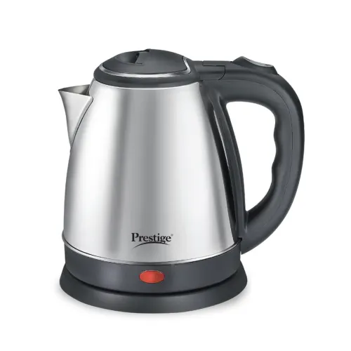 Prestige PKOSS Electric Kettle with Automatic Cut-Off | 1.5Litres | Elegant Handles With Single-Touch Lid Locking | Concealed Element | 1350 Watts (Black)