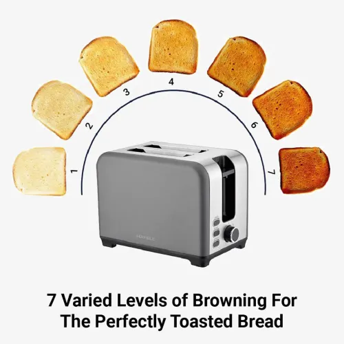 Hafele Jade Toaster with Adjustable Browning Levels, 930 Watts, Stainless Steel, Reheat / Defrost / Cancel Functions, Automatic Shut-off (Jade)