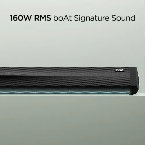 boAt Aavante Bar Theme with 160W RMS boAt Signature Sound, 2.1 Channel with wireless subwoofer (Premium Black)