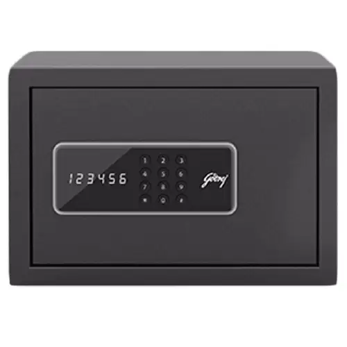 Godrej Home Safe Digital NX Pro I-BUZZ with Motorised Locking Mechanism, 15 litres, Low Battery Indicator, Multi-Bend Construction, Auto Freeze (Grey)