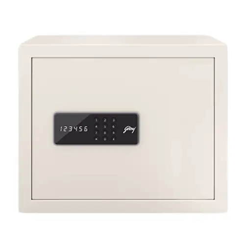 Godrej Home Safe Digital NX Pro with Motorised Lock, 30 Liters, USB & Key for Emergency Access, Low Battery Indicator (Ivory)
