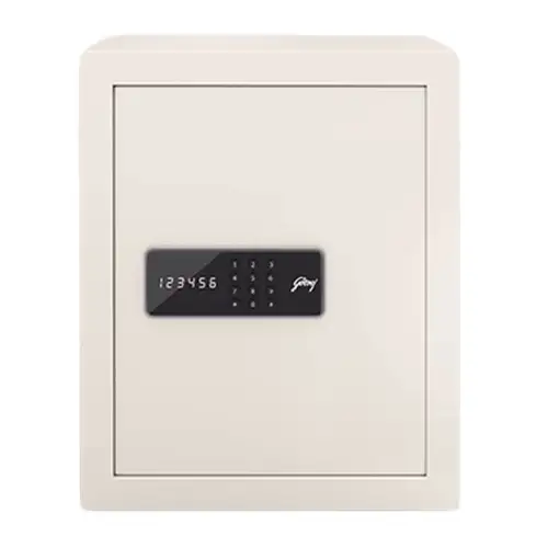 Godrej Home Safe Digital NX Pro with Motorised Lock, 40 Liters, USB & Key for Emergency Access, Anchoring Provision, Low Battery Indicator (Ivory)