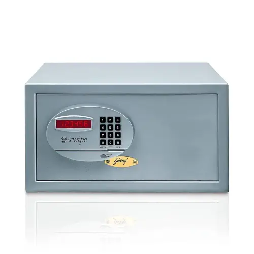 Godrej E-Swipe Home Electronic Safe with Opens with Magnetic Strip Reader, Non Volatile Memory, Low Battery Indicator, Interior Carpet