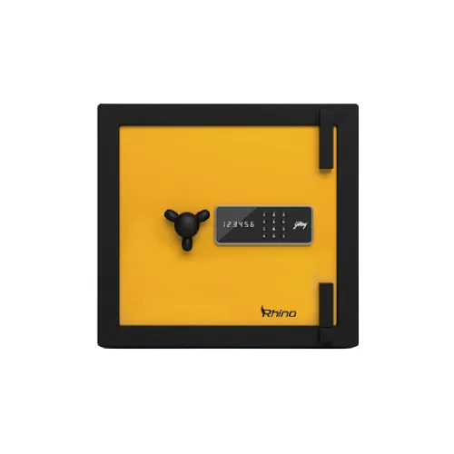 Godrej Rhino Electronic Home Safe with ?Digital Locking System, Push Button Control (Gold)