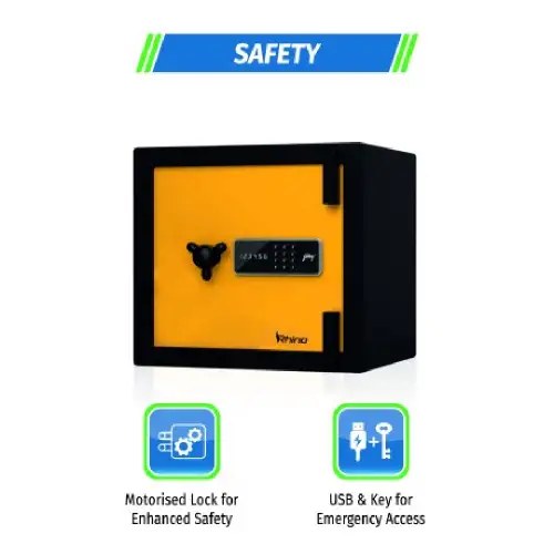 Godrej Rhino Electronic Home Safe with ?Digital Locking System, Push Button Control (Gold) 4 Godrej Rhino Electronic Home Safe with ?Digital Locking System, Push Button Control (Gold)