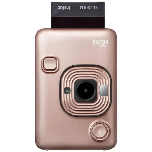 Fujifilm instax Mini Liplay Plus Instant Camera with Bluetooth Connectivity, Built-in Frames and Filters (Gold Blush)