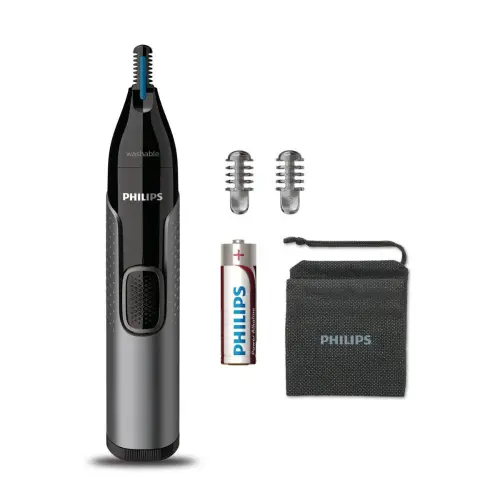 Philips 3000 Series Nose, Ear & Eyebrow Trimmer with Protective Guard System, Gray (NT3650-16)