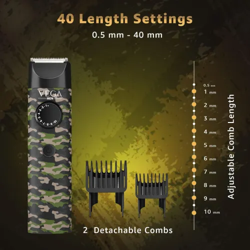 Vega X1 Beard Trimmer with 40 Length Setting, Multi Color (VHTH16) 4 Vega X1 Beard Trimmer with 40 Length Setting, Multi Color (VHTH16)