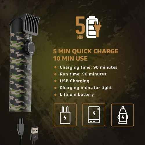 Vega X1 Beard Trimmer with 40 Length Setting, Multi Color (VHTH16) 6 Vega X1 Beard Trimmer with 40 Length Setting, Multi Color (VHTH16)
