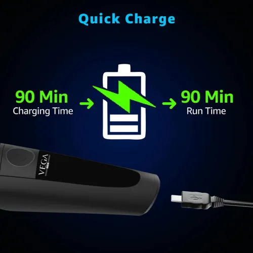 Vega T3 Beard Trimmer with 20 Length Setting, Black (VHTH19) 3 Vega T3 Beard Trimmer with 20 Length Setting, Black (VHTH19)