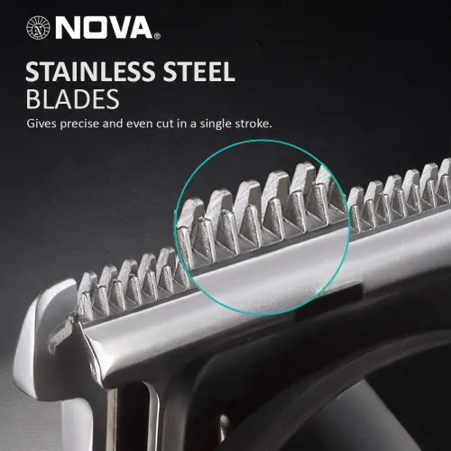 Nova Trimmer with 5 Length Setting, USB Charging, Black (NHT-1073) 8 Nova Trimmer with 5 Length Setting, USB Charging, Black (NHT-1073)