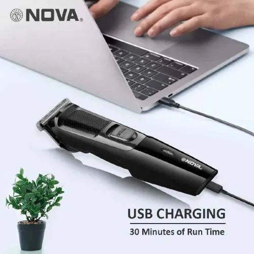 Nova Trimmer with Adjustable Trimming Range, Black & Silver (NHT-1074) 2 Nova Trimmer with Adjustable Trimming Range, Black & Silver (NHT-1074)