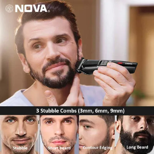 Nova Trimmer with Adjustable Trimming Range, Black & Silver (NHT-1074) 4 Nova Trimmer with Adjustable Trimming Range, Black & Silver (NHT-1074)