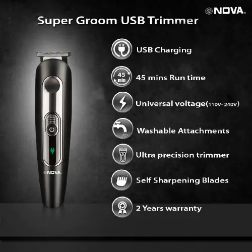 Nova 8 in 1 Grooming Kit with 14 length Setting, Black (NG-1149) 5 Nova 8 in 1 Grooming Kit with 14 length Setting, Black (NG-1149)