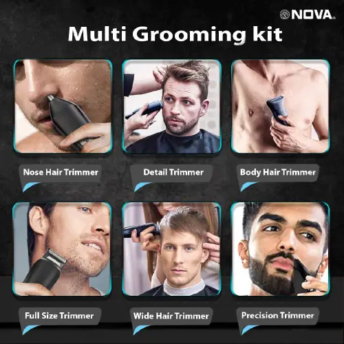 Nova 8 in 1 Grooming Kit with 14 length Setting, Black (NG-1149) 6 Nova 8 in 1 Grooming Kit with 14 length Setting, Black (NG-1149)
